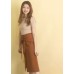 Button-Through Front Belt Tie Skirt